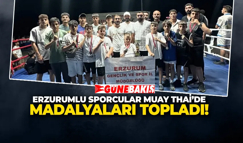 ERZURUMLU SPORCULAR MUAY THAİ’DE MADALYALARI TOPLADI!