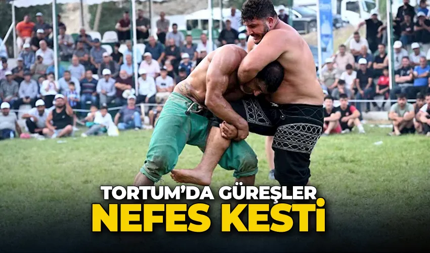 Tortum’da güreşler nefes kesti