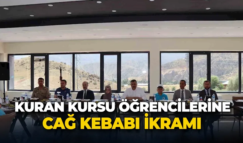 Kuran Kursu öğrencilerine cağ kebabı ikramı