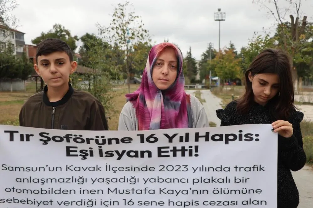 16 yıl hapis alan tır şoförünün eşi; 